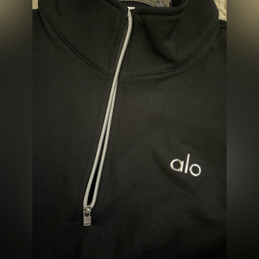 ALO Yoga NWT Accolade 1/4 Zip Pullover Black Size M - Picture 8 of 10